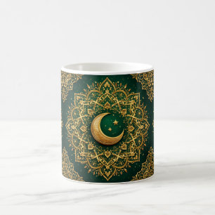 Luxe islamitische halvemaan geometrische kunst koffiemok