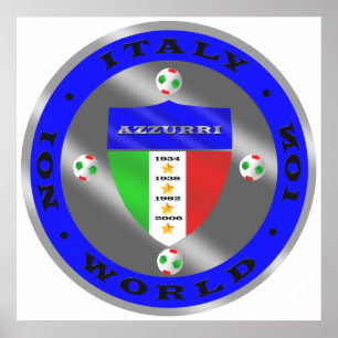 Luxe Italiaanse voetbalkampioen logo Poster
