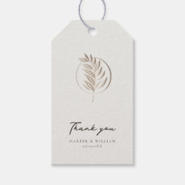 Luxe ivoor bedankt cadeaulabel