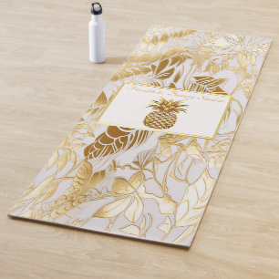Luxe Ivoor en Gouden Palm Business Monogram Yogamat