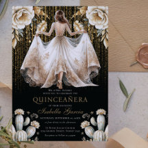 Luxe Ivoor Zwart Goud Quinceañera