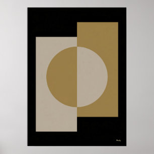 Luxe Japandi geometrische uitlijning muurkunst 13 Poster