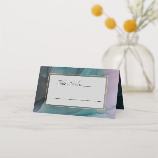 Luxe Jewel Tone Marble Ink Wash Wedding (Voorkant)
