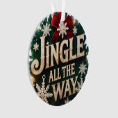 Luxe "Jingle All Way" Cercle Acrylique Ornamen (devant)
