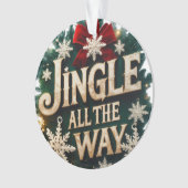 Luxe "Jingle All Way" Cercle Acrylique Ornamen (devant)