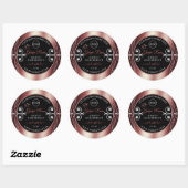 Luxe juwelen Wine Red Black Product Labels Logo (Vel)