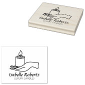 Luxe kaarsen Small Business, Custom Large Rubberstempel (Gestempeld)