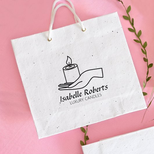 Luxe kaarsen Small Business, Custom Large Rubberstempel