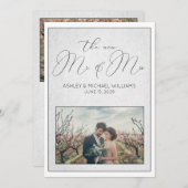 LUXE KALLIGRAFIE | Nieuwe Mr. & Mrs. Ontvangst Kaart (Voorkant / Achterkant)