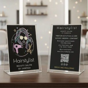 Luxe Kapsalon Moderne Zwarte Schoonheidssalon Flyer