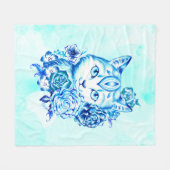 Luxe kat art Buttery Soft Fleece Blanket MEDIUM (Voorkant (Horizontaal))