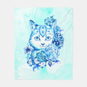 Luxe kat art Buttery Soft Fleece Blanket MEDIUM Deken (Voorkant)