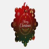 Luxe kerst elegantie ornament kaart (Rechts)