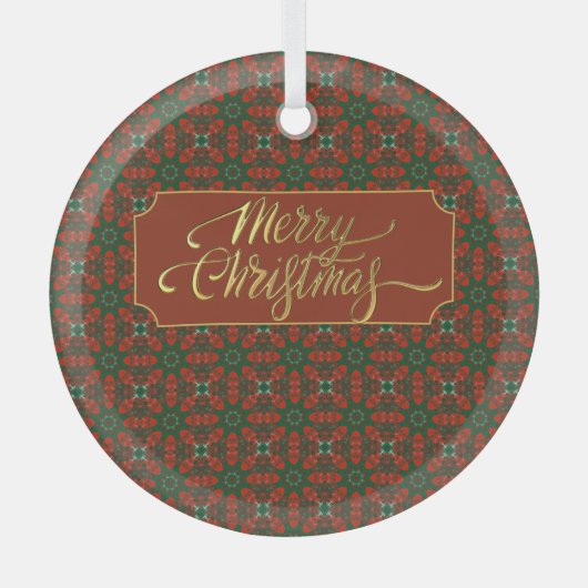 Luxe kerst glas ornament (Voorkant)