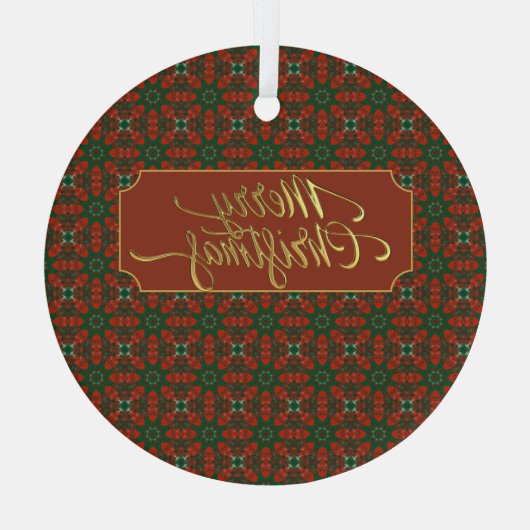 Luxe kerst glas ornament (Achterkant)