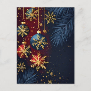 ❄️ Luxe Kerst Ornament Magie 🎄 Elegant Briefkaart