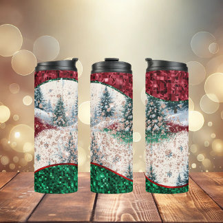 Luxe Kerstbomen Tumbler Thermosbeker