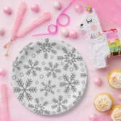 Luxe kerstpatroon papieren bordje (Feest)