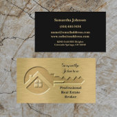 Luxe Key Gold & Black Real Estate Visitekaartje
