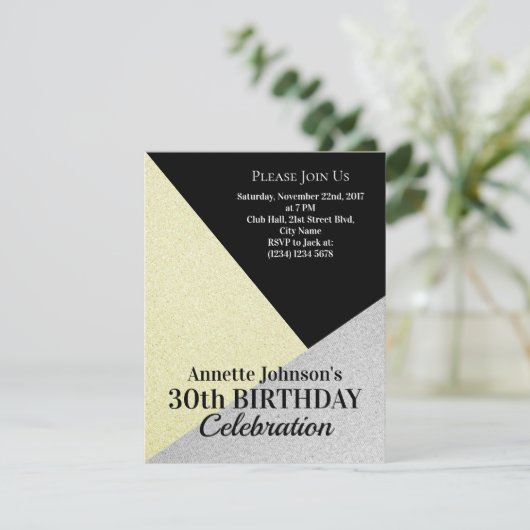 Luxe klasse patroon goud zilver kaart (Staand voorkant)