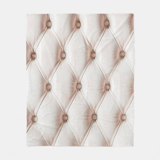 Luxe klassieke lederen textuur, oude roos kleur fleece deken (Voorkant)