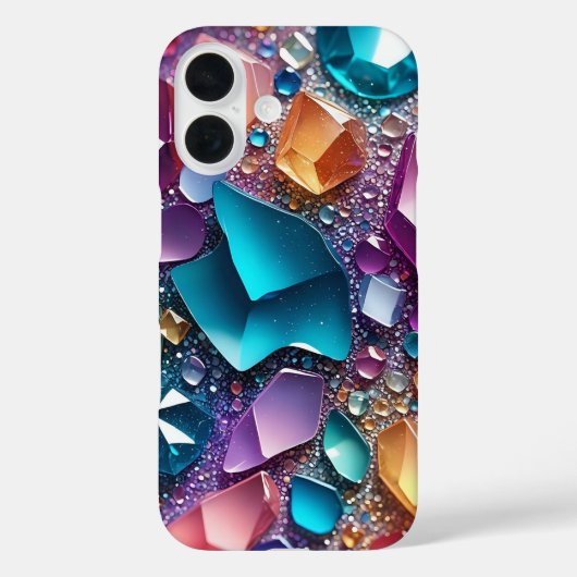 Luxe Kleurrijke Glitter iPhone case (Achterkant)