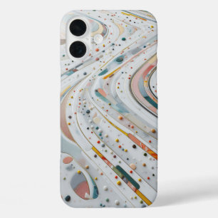 Luxe Kleurrijke Kiezels Telefoonhoes - Elegant iPhone 16 Plus Hoesje