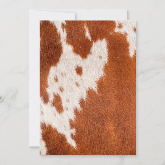 Luxe Koeienhuid Animal Skin Print Sierkussen Kaart (Voorkant)