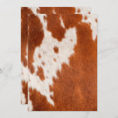 Luxe Koeienhuid Animal Skin Print Sierkussen Kaart (Voorkant / Achterkant)