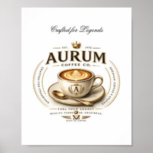 Luxe koffie muur kunstprint poster