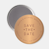 Luxe koper goud bordeaux bruiloft opslaan van de d magneet (Voorkant / Achterkant)