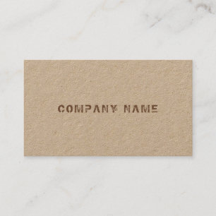 Luxe Kraft papier Elegante distressed text Visitekaartje