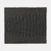Luxe krokodillenleer: textieltextuur. fleece deken (Voorkant (Horizontaal))