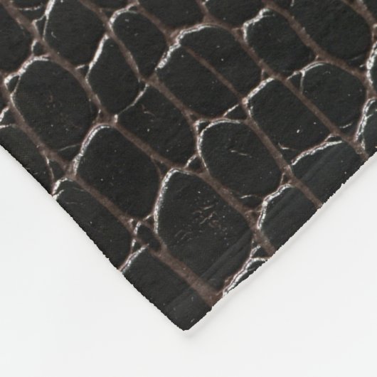 Luxe krokodillenleer: textieltextuur. fleece deken (Hoek)