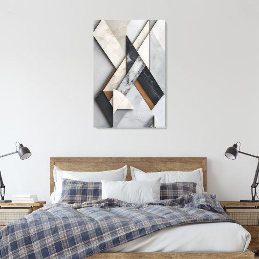 Luxe kruispunten canvas afdruk (Insitu (Slaapkamer))