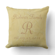 Luxe kussen met op maat gemaakte monogram