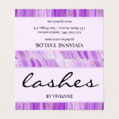 Luxe Lashes violets Carte de visite plié (Extérieur déplié)