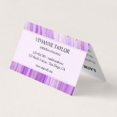 Luxe Lashes violets Carte de visite plié (Dos)