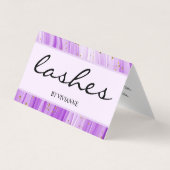 Luxe Lashes violets Carte de visite plié (Devant)