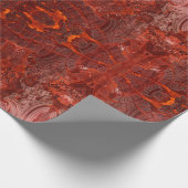 Luxe lederen getextureerd goudbruin patroon cadeaupapier (Hoek)