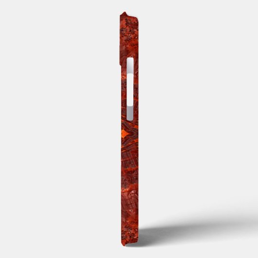 Luxe lederen getextureerd goudbruin patroon Case-Mate iPhone case (Achterkant / Links)