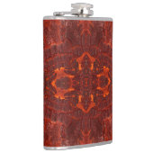 Luxe lederen getextureerd goudbruin patroon heupfles (Rechts)