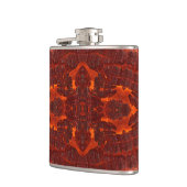 Luxe lederen getextureerd goudbruin patroon heupfles (Links)