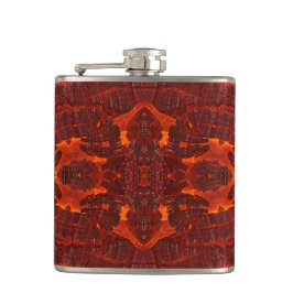 Luxe lederen getextureerd goudbruin patroon heupfles