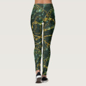 Luxe Leggings met Golden Chain Pattern (Achterkant)