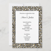 LUXE LEOPARD BLACK TRIM WEDING KAART (Voorkant)