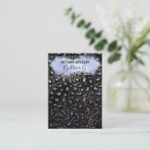 Luxe leopard Glitter Silver-draagkaarten Visitekaartje (Staand voorkant)