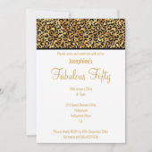 LUXE LEOPARD GOLD CUSTOM INVITATION KAART (Voorkant)