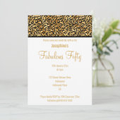 LUXE LEOPARD GOLD INVITATION PERSONNALISÉE (Debout devant)