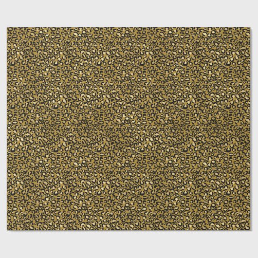LUXE LEOPARD GOLD WRAPPER PAPIER CADEAU WRAP (Plat)